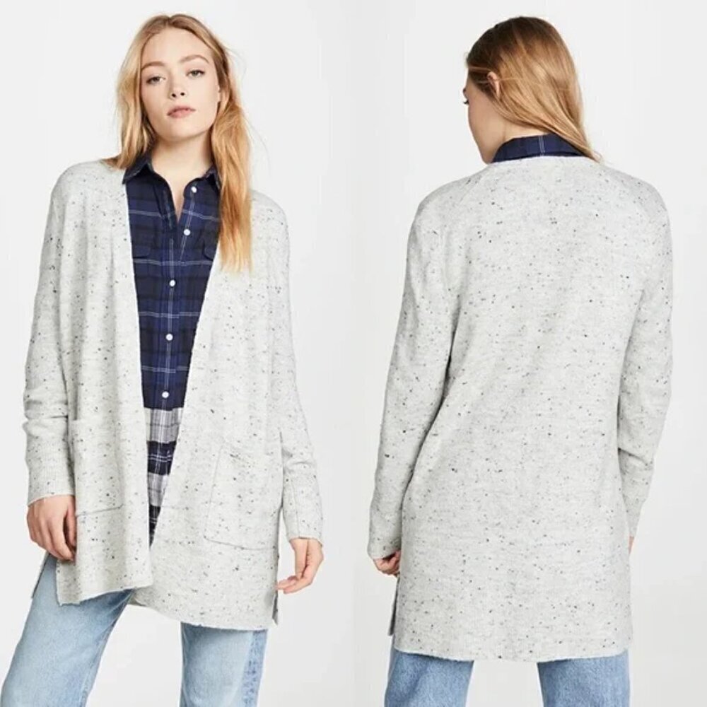 Madewell Donegal Kent Cardigan in Smoke Grey, Size M